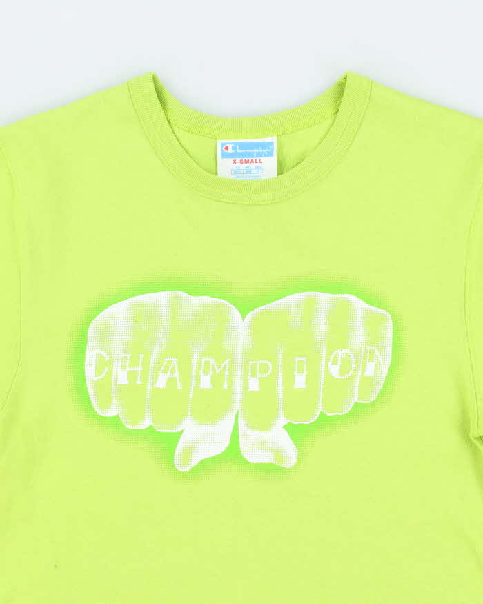 Vintage 2000's Champion Knuckle Spell Out Graphic T-Shirt - XS