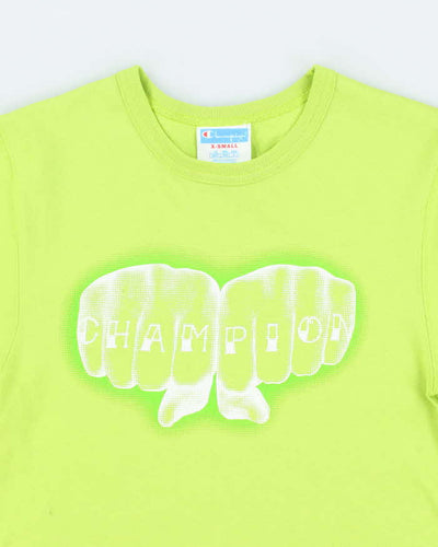 Vintage 2000's Champion Knuckle Spell Out Graphic T-Shirt - XS
