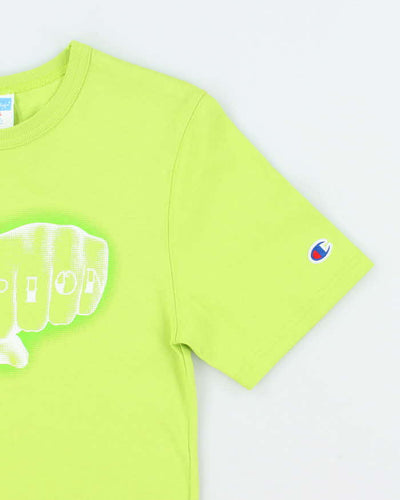 Vintage 2000's Champion Knuckle Spell Out Graphic T-Shirt - XS