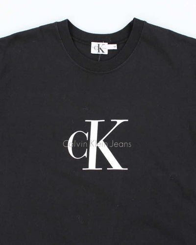 Vintage Y2K Calvin Klein Spell Out Graphic T-Shirt - M