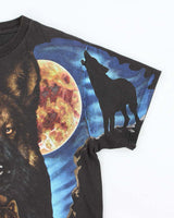 Vintage 90's Wolf Pact All Over Print Graphic T-Shirt - M