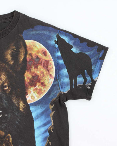 Vintage 90's Wolf Pact All Over Print Graphic T-Shirt - M