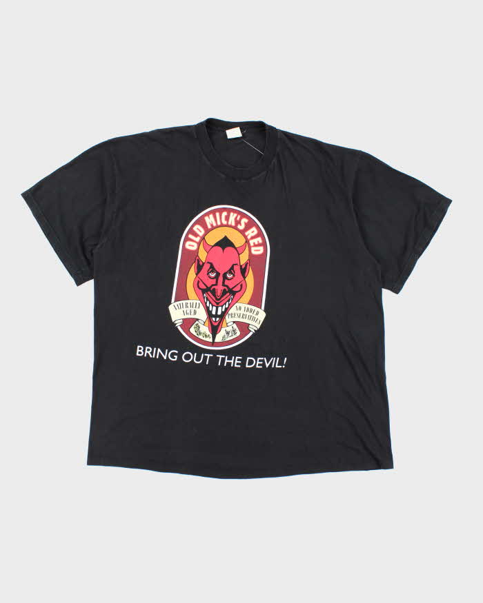 Vintage 90's Old Mick's Red Devil Beer Graphic T-Shirt - XL