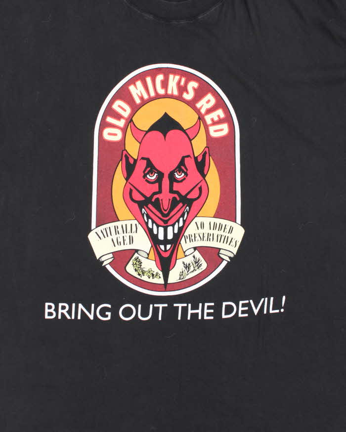 Vintage 90's Old Mick's Red Devil Beer Graphic T-Shirt - XL