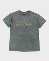 Vintage 2000's Harley Davidson Marble Wash Camo Graphic T-Shirt - XL