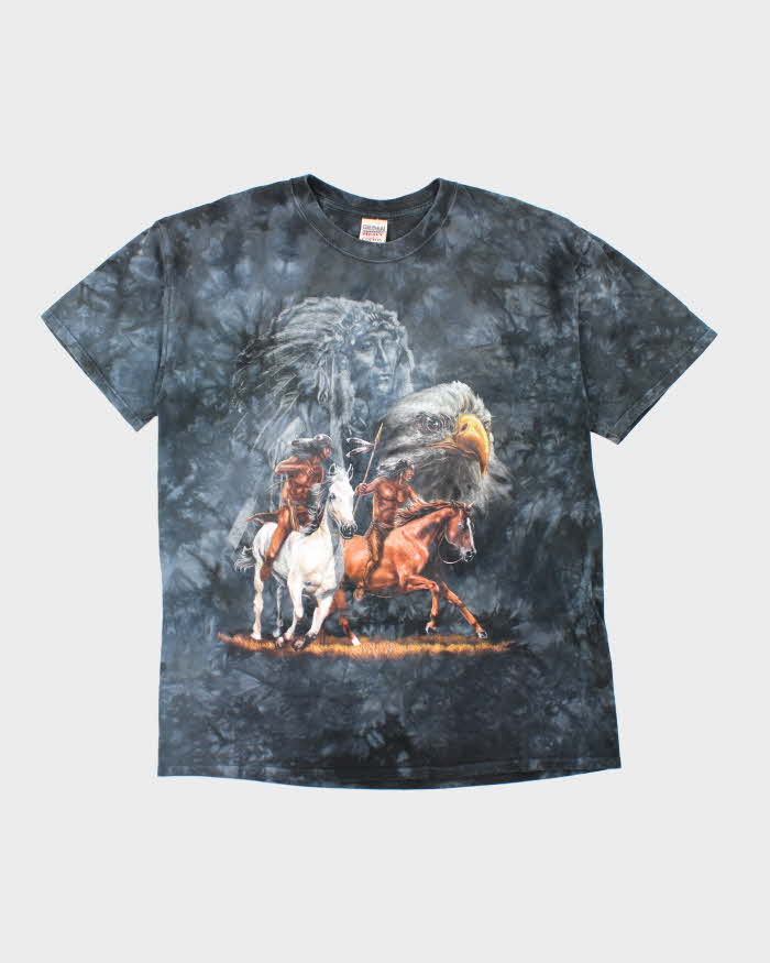 Vintage 90's Horsemen Eagle Marble Graphic T-Shirt - XL