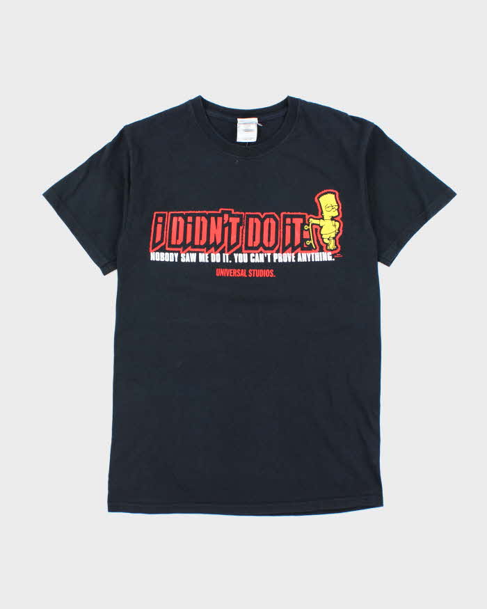 Vintage Y2K Universal Studios Bart Simpson I Didn't Do It Graphic T-Shirt - S