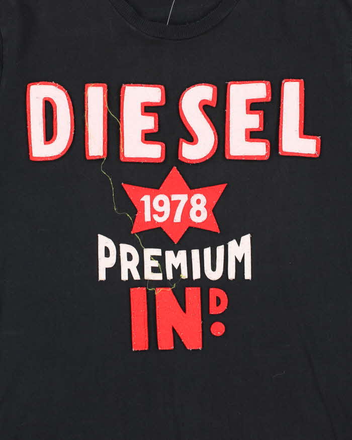 Vintage 2000's Diesel Patch Spell Out Logo T-Shirt - XL