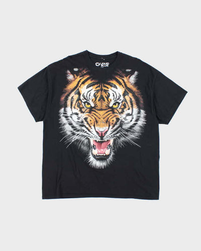 Vintage Liquid Blue Big Tiger Face Graphic T-Shirt - XL