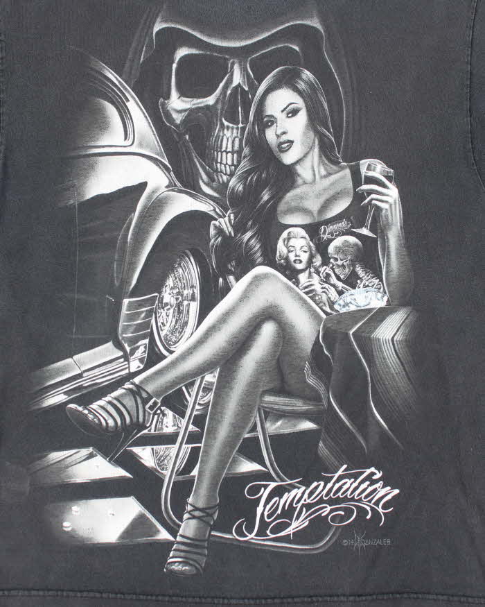 DGA Temptation Print Black T-Shirt - L
