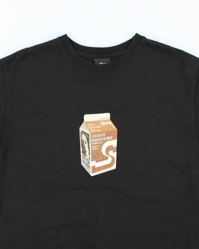 Stussy Chocolate Milk Print Black T-Shirt - M