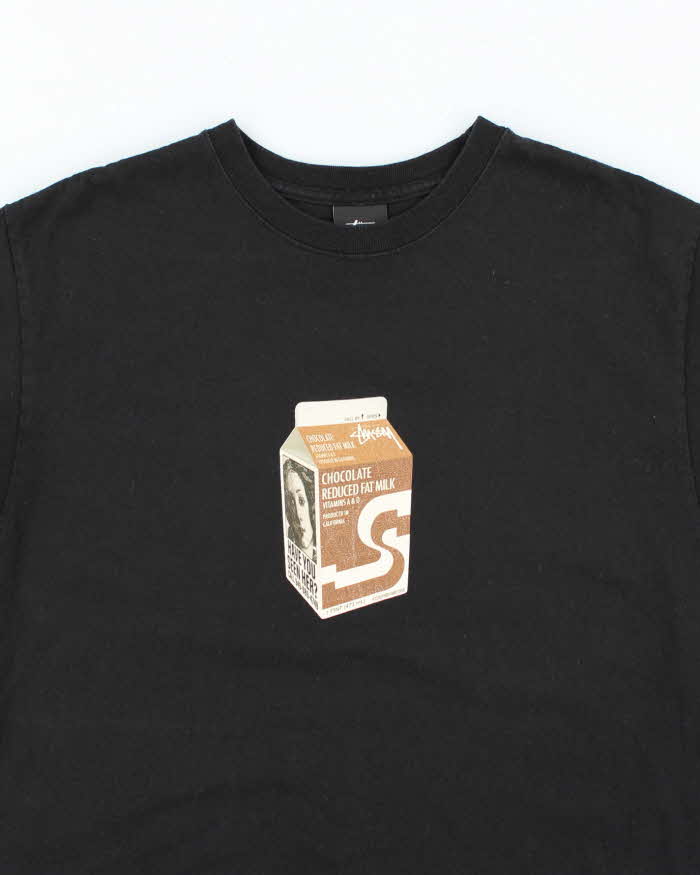 Stussy Chocolate Milk Print Black T-Shirt - M