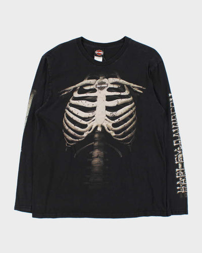 Vintage Harley Davidson Skeleton Long Sleeve T-shirt - L