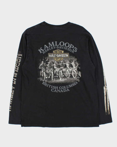 Vintage Harley Davidson Skeleton Long Sleeve T-shirt - L