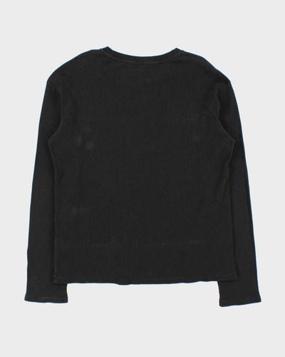 Vintage Y2k 00s Armani Exchange Waffle Long Sleeve T-shirt - M