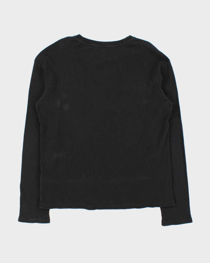Vintage Y2k 00s Armani Exchange Waffle Long Sleeve T-shirt - M