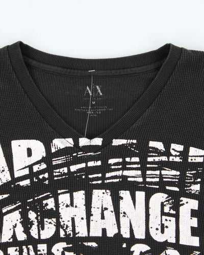 Vintage Y2k 00s Armani Exchange Waffle Long Sleeve T-shirt - M