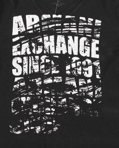 Vintage Y2k 00s Armani Exchange Waffle Long Sleeve T-shirt - M