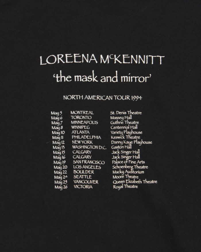 Vintage 90s Loreena McKennitt Single Stitch Tour T-shirt - XL