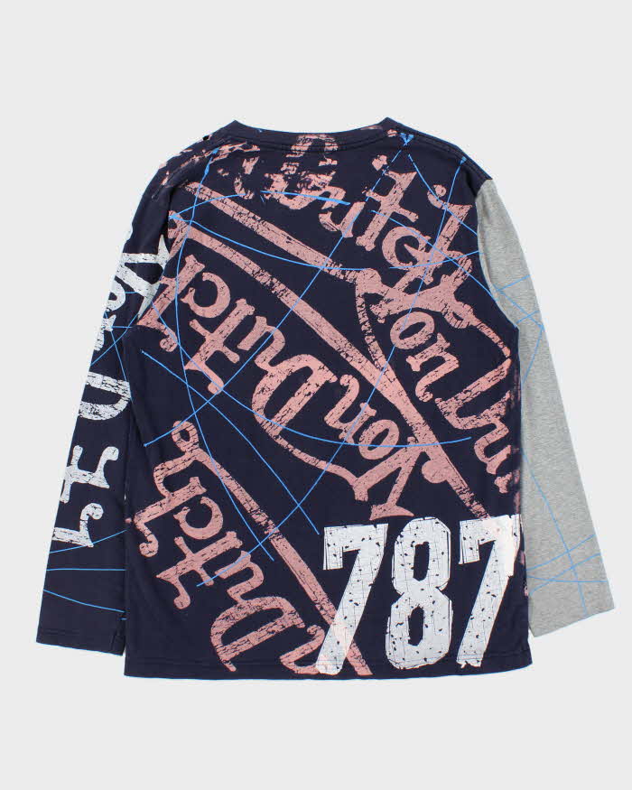 Vintage Y2k 2000s Von Dutch All Over Print Distressed T-shirt - L