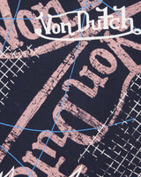 Vintage Y2k 2000s Von Dutch All Over Print Distressed T-shirt - L