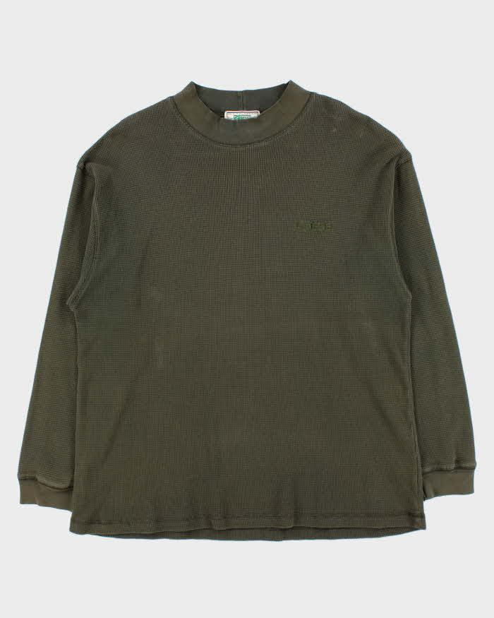 Vintage 90s Guess Waffle Long Sleeve T-shirt - M