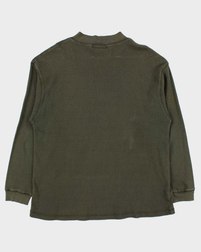 Vintage 90s Guess Waffle Long Sleeve T-shirt - M
