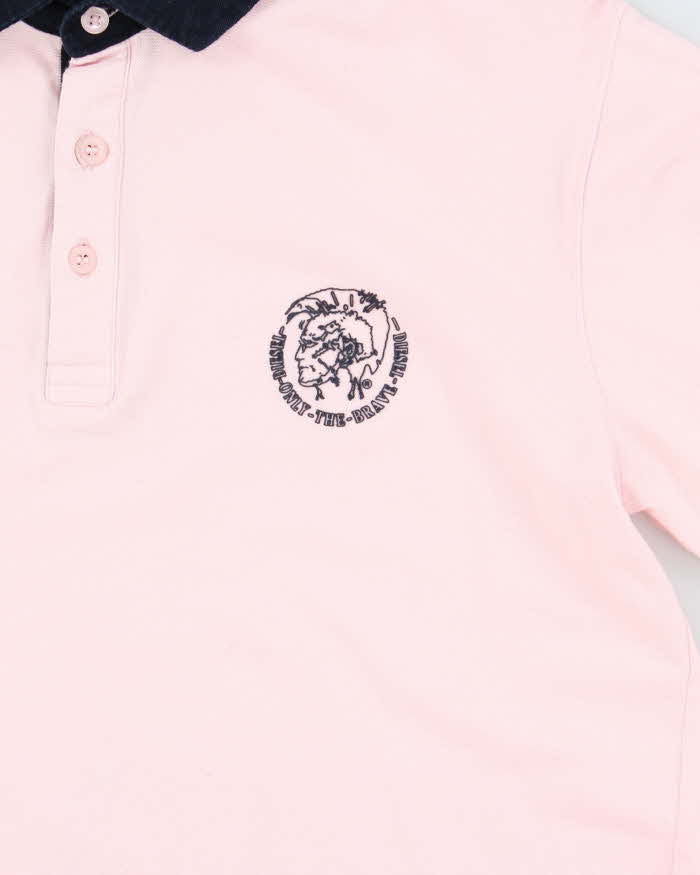 Vintage 00s Diesel Long Sleeve Polo Shirt - L