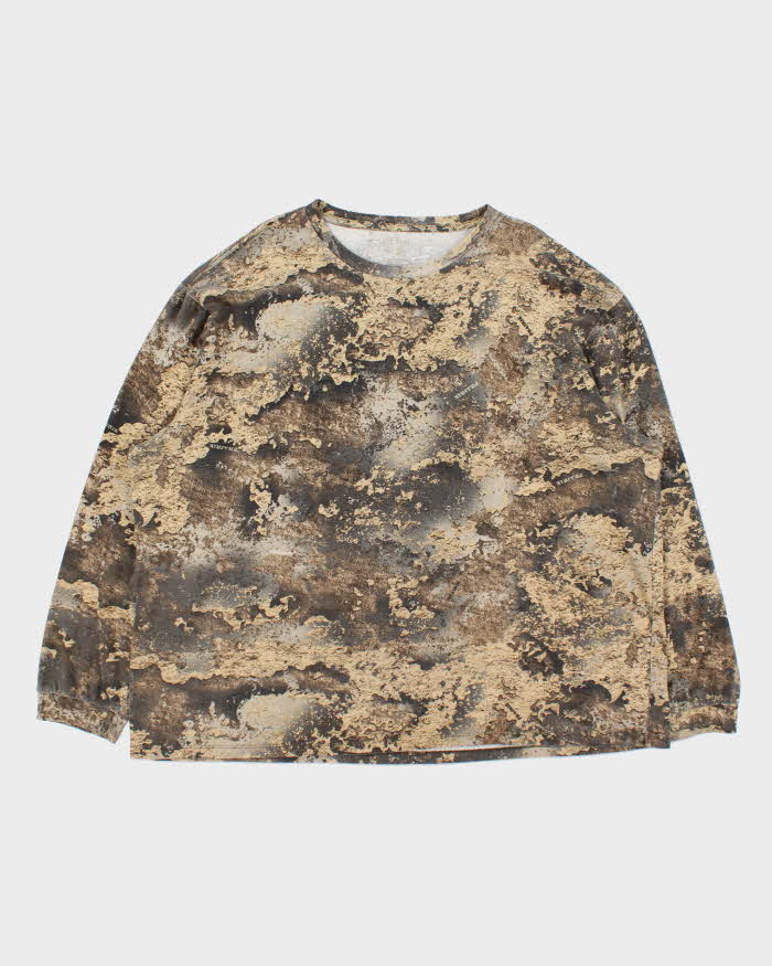 Vintage Red Head Camouflage Long Sleeve T-shirt - XXXL