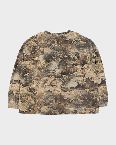 Vintage Red Head Camouflage Long Sleeve T-shirt - XXXL
