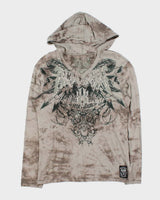 Vintage Blackarv Dingle Stitch Hooded Long Sleeve T-shirt - S