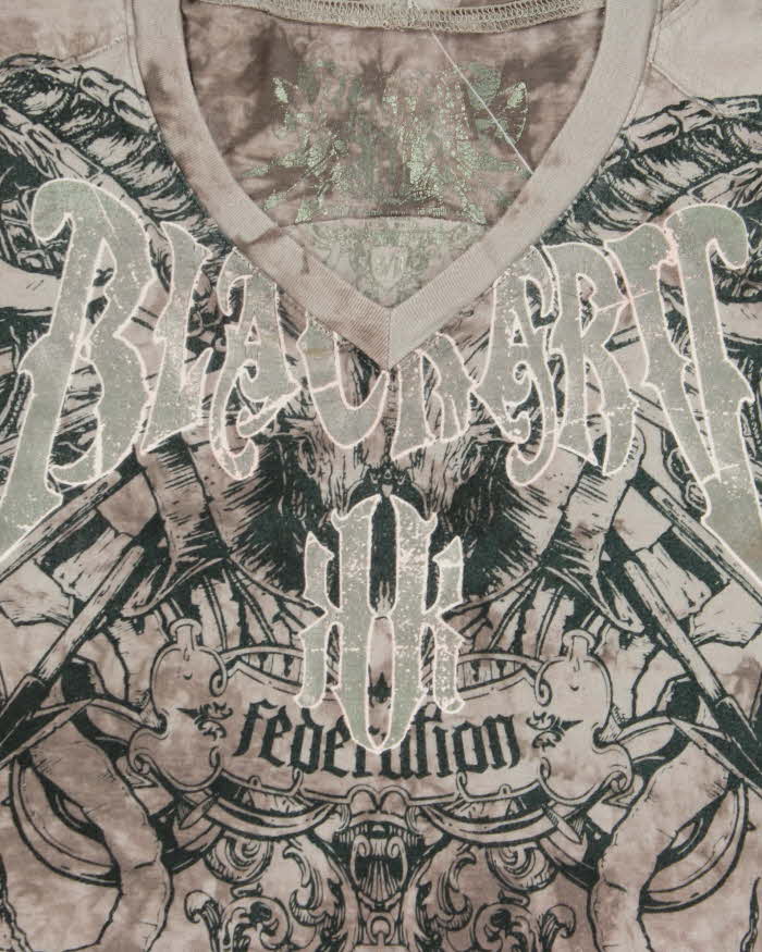 Vintage Blackarv Dingle Stitch Hooded Long Sleeve T-shirt - S