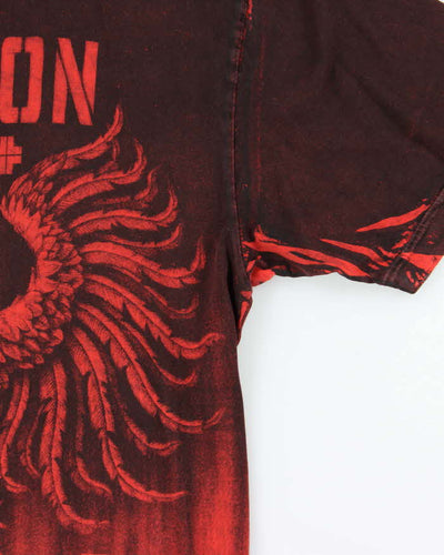 Vintage Y2k 00s Affliction All Over Print T-shirt - XL