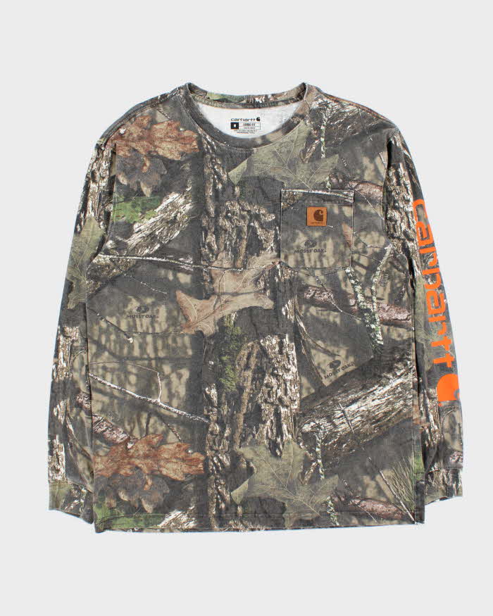 Vintage Carhartt Camouflage Long Sleeve T-Shirt - M