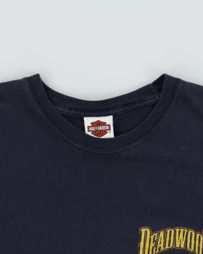 Harley Davidson Deadwood Graphic Navy Long Sleeve T-Shirt - XXL