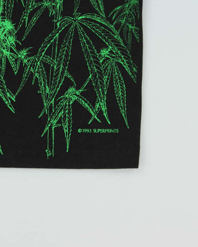 Vintage 90s Fruit Of The Loom Weed Graphic Glow In The Dark T-Shirt - XL