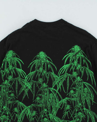 Vintage 90s Fruit Of The Loom Weed Graphic Glow In The Dark T-Shirt - XL