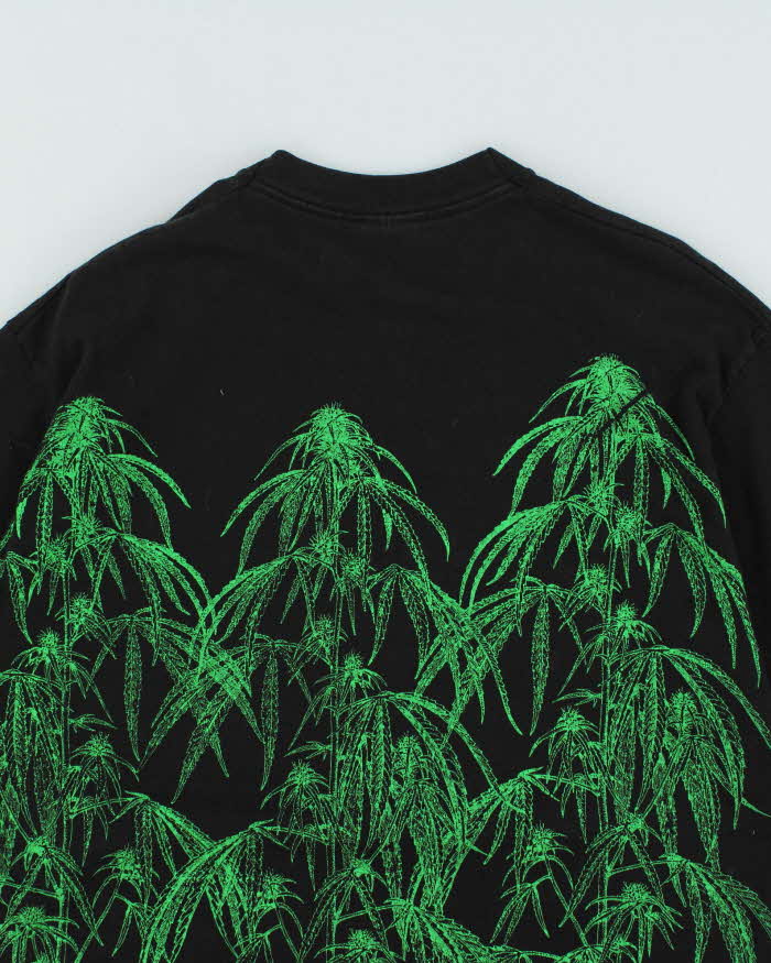 Vintage 90s Fruit Of The Loom Weed Graphic Glow In The Dark T-Shirt - XL