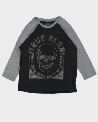 Vintage Y2K 00s True Religion Graphic 3/4 Sleeve T-Shirt - M