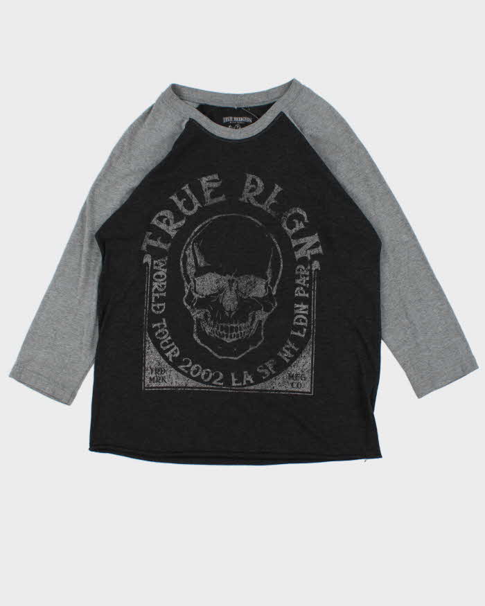 Vintage Y2K 00s True Religion Graphic 3/4 Sleeve T-Shirt - M