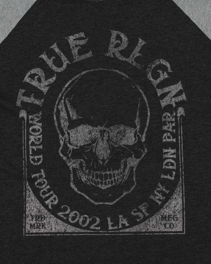 Vintage Y2K 00s True Religion Graphic 3/4 Sleeve T-Shirt - M
