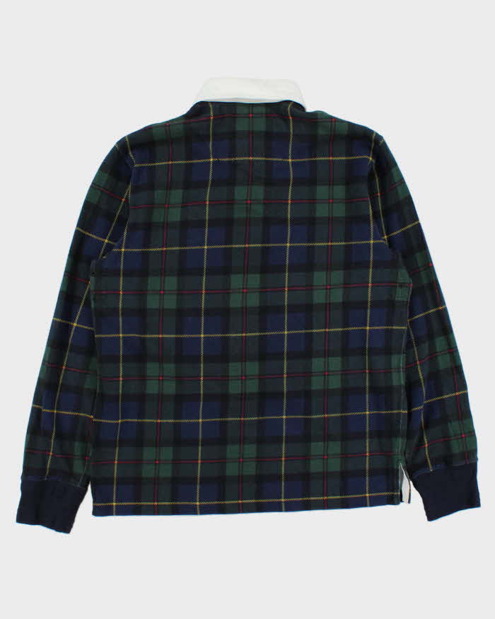 Vintage Y2K 00s Polo Ralph Lauren Tartan Large Pony Rugby Shirt - M