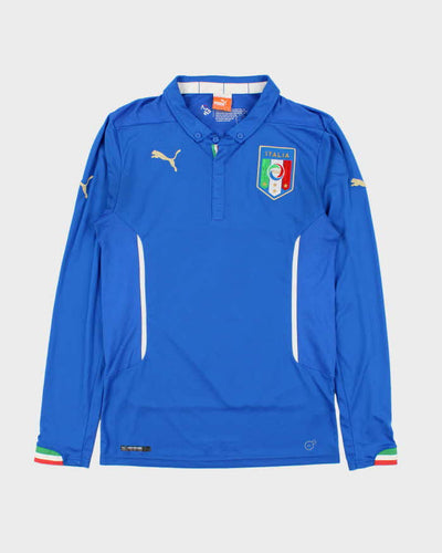 2014-16 Puma Italy Home Long Sleeve Football Shirt - M