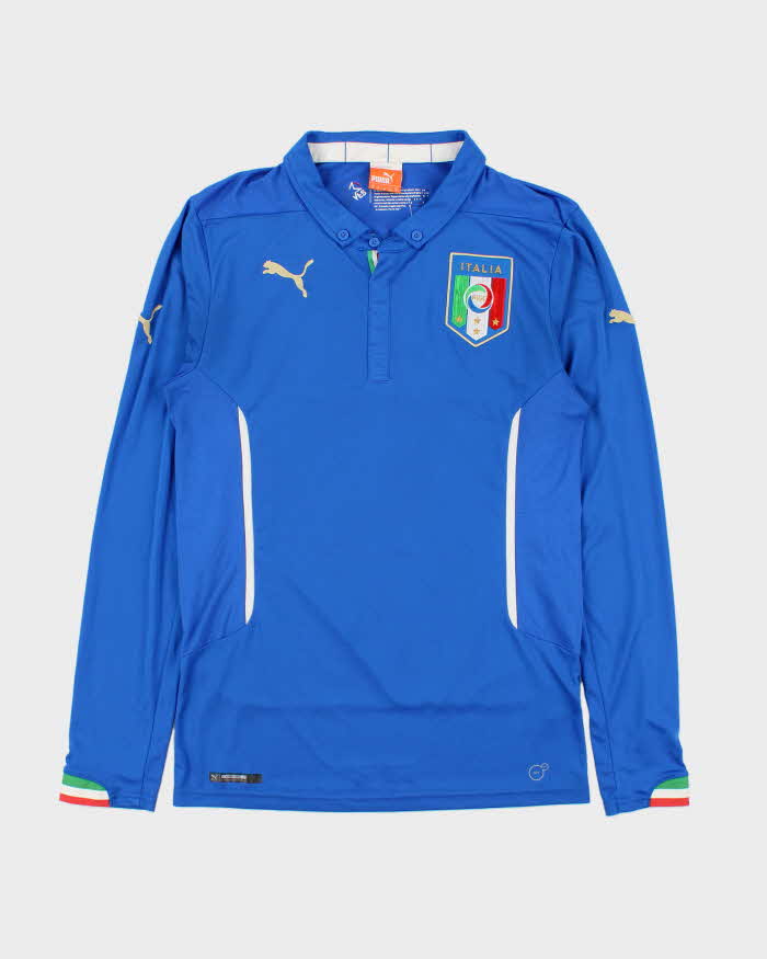 2014-16 Puma Italy Home Long Sleeve Football Shirt - M