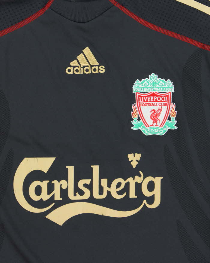 Vintage 2009-10 Adidas Liverpool Away Short Sleeve Football Shirt - M