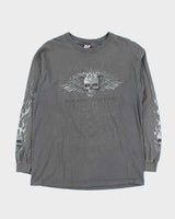 Vintage Y2k 00s Biker Long Sleeve T-Shirt - L