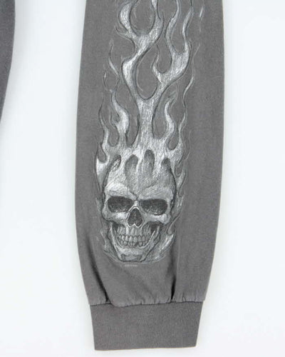 Vintage Y2k 00s Biker Long Sleeve T-Shirt - L