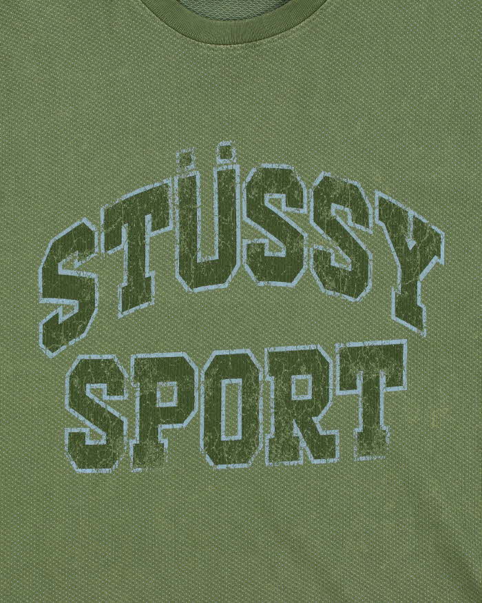 Stussy Sport Spell Out Logo Long Sleeve T-Shirt - L