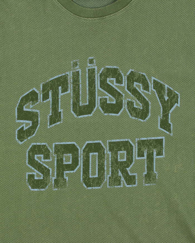 Stussy Sport Spell Out Logo Long Sleeve T-Shirt - L