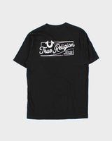 True Religion Black Felt Logo Crewneck T-Shirt - S